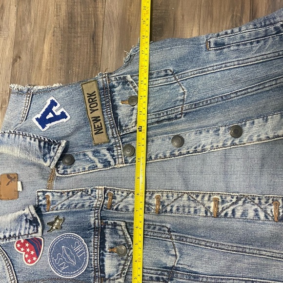 Women's Vintage Hollister Denim Vest with Patches - Picture 4 of 4